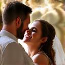 幸せそうな新婚夫婦のカップルイメージ