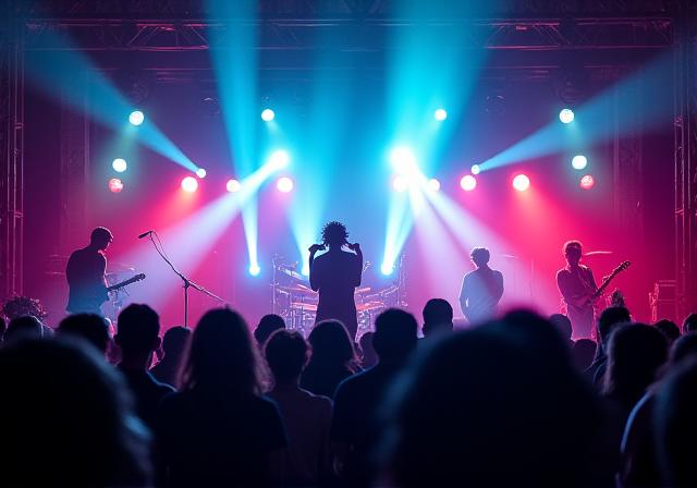 活気あふれる音楽ライブイベントでの演奏シーン